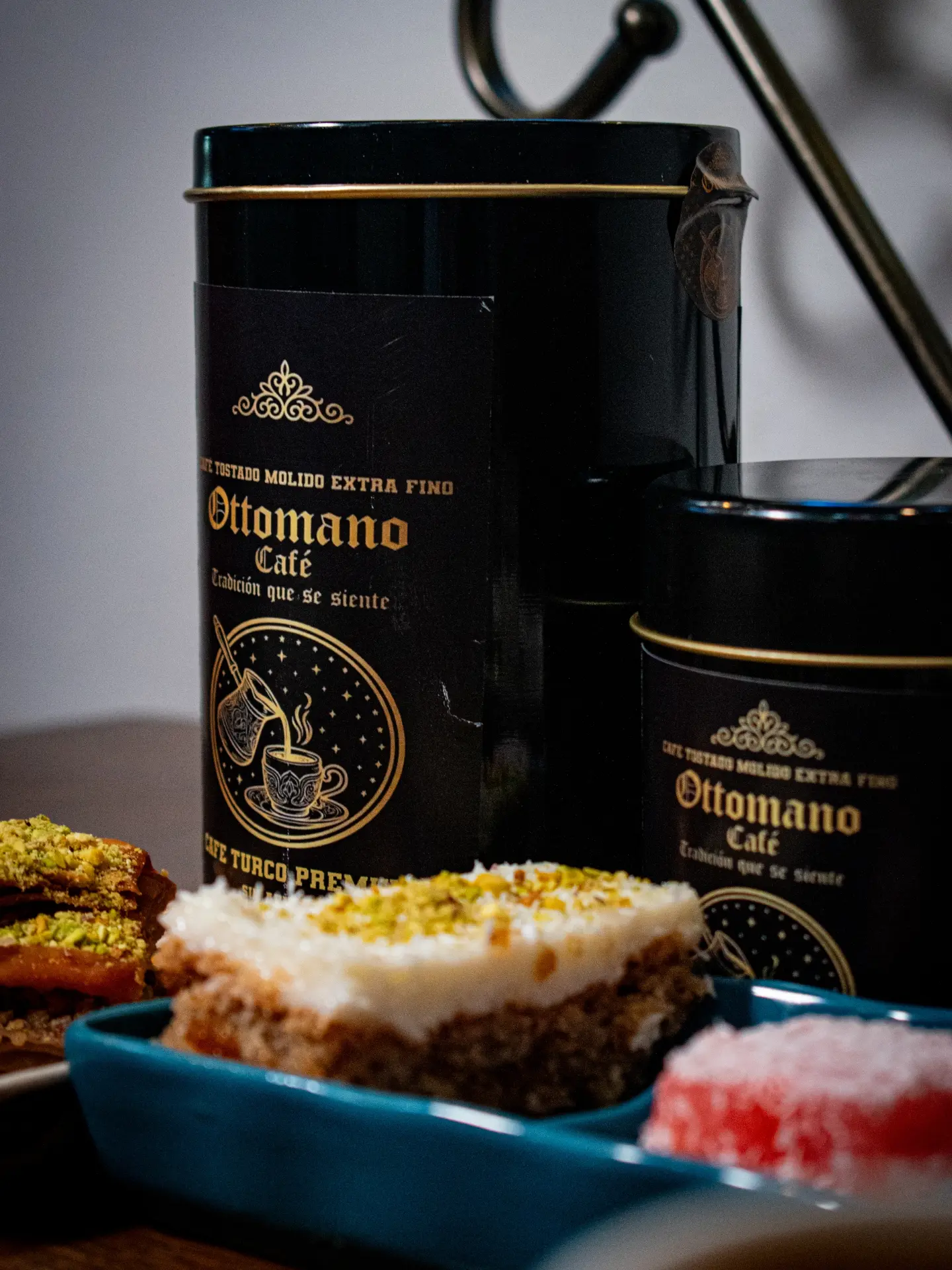 Café turco Ottomano y dulces tradicionales